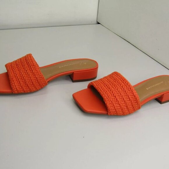 NEW ANTHROPOLGIE Womens Coralie Mule Slide Cushion Square Toe Heel Size 5.5 - Picture 10 of 10